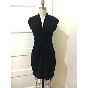 Rachel Roy Black Drape Front Dress